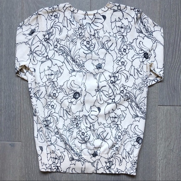 LOFT ANN TAYLOR Small Floral Button-Down Cardigan - Picture 4 of 6